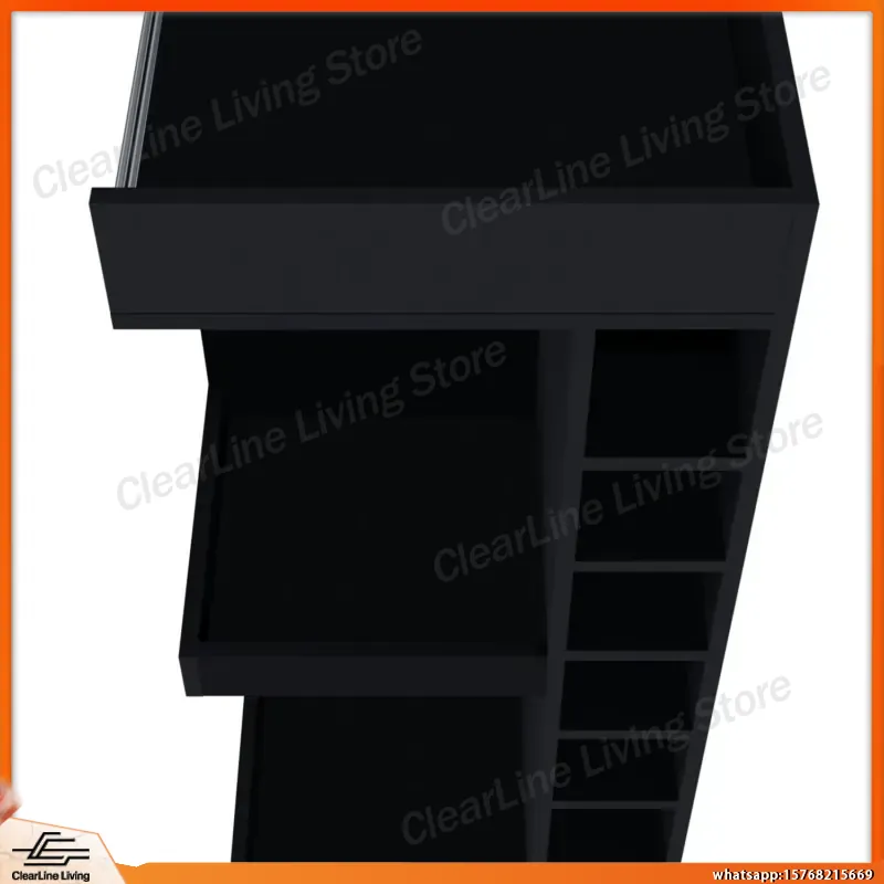 Black Corner Bar Cabinet with  - огляд і ціна Wine Beer Rum