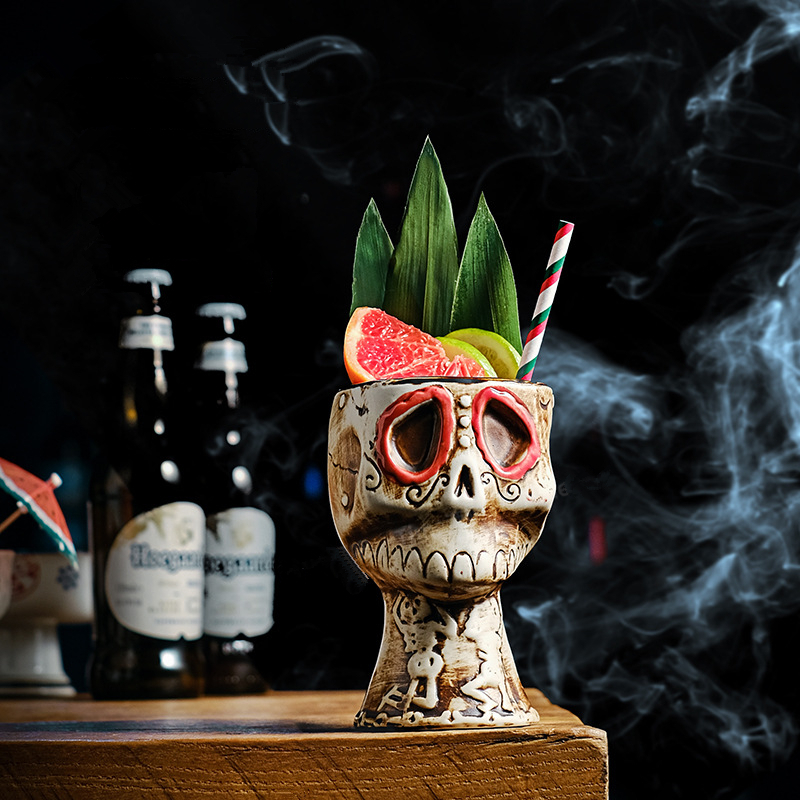 Halloween Skull Ceramic Mug -  - огляд і ціна Wine Beer Mixed Drinks
