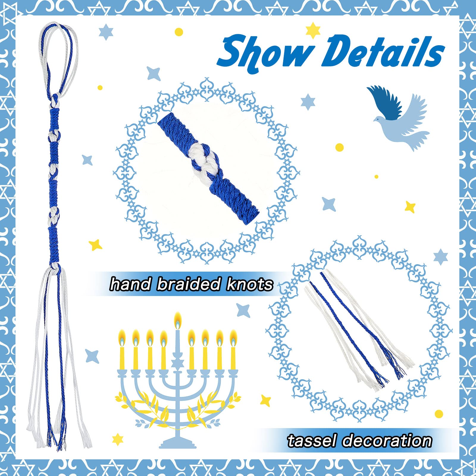 8/16 Pcs Blue White Hebrew Tzi - огляд і ціна Cocktail Shaker Set