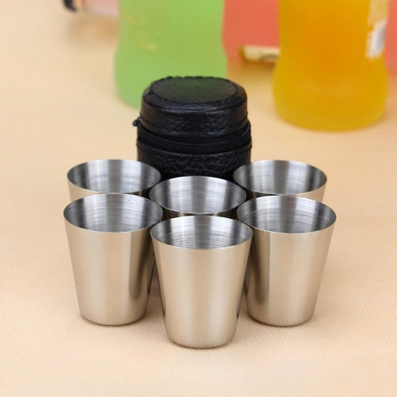 4/6Pcs Stainless Steel Cups Mi - огляд і ціна Wine Beer Glass Set