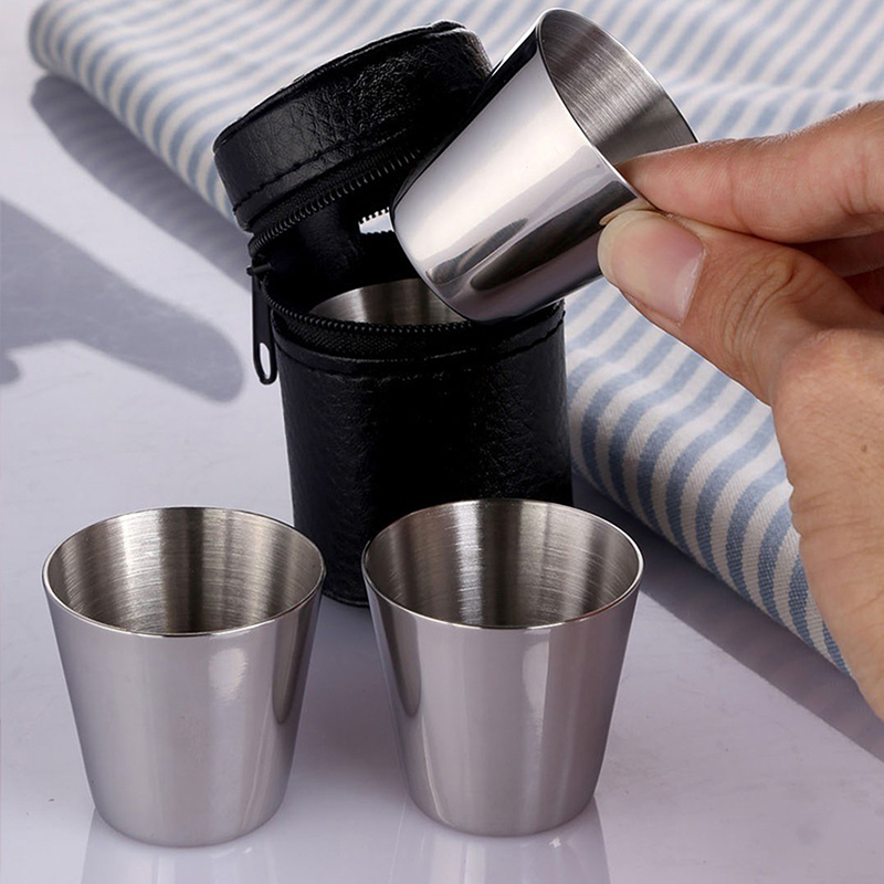 4/6Pcs Stainless Steel Cups Mi - огляд і ціна Wine Beer Glass Set