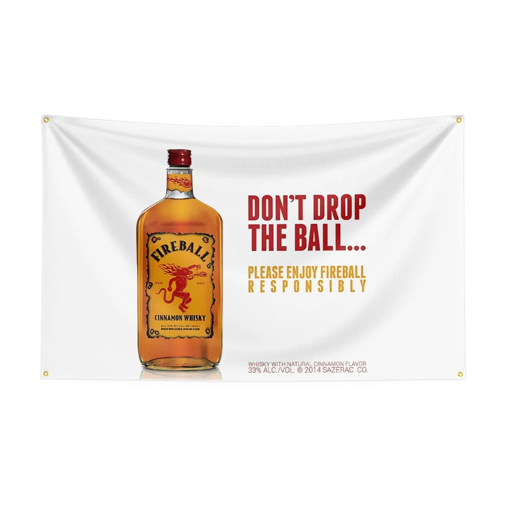 3×5ft whisky-f-fireballs Flag  - огляд і ціна Wine Beer Rum