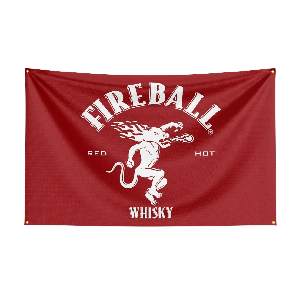3×5ft whisky-f-fireballs Flag  - огляд і ціна Wine Beer Rum