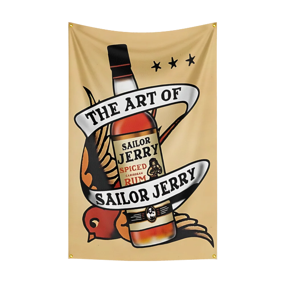 3×5ft S-Sailor Jerrys rum Flag - огляд і ціна Wine Beer Rum