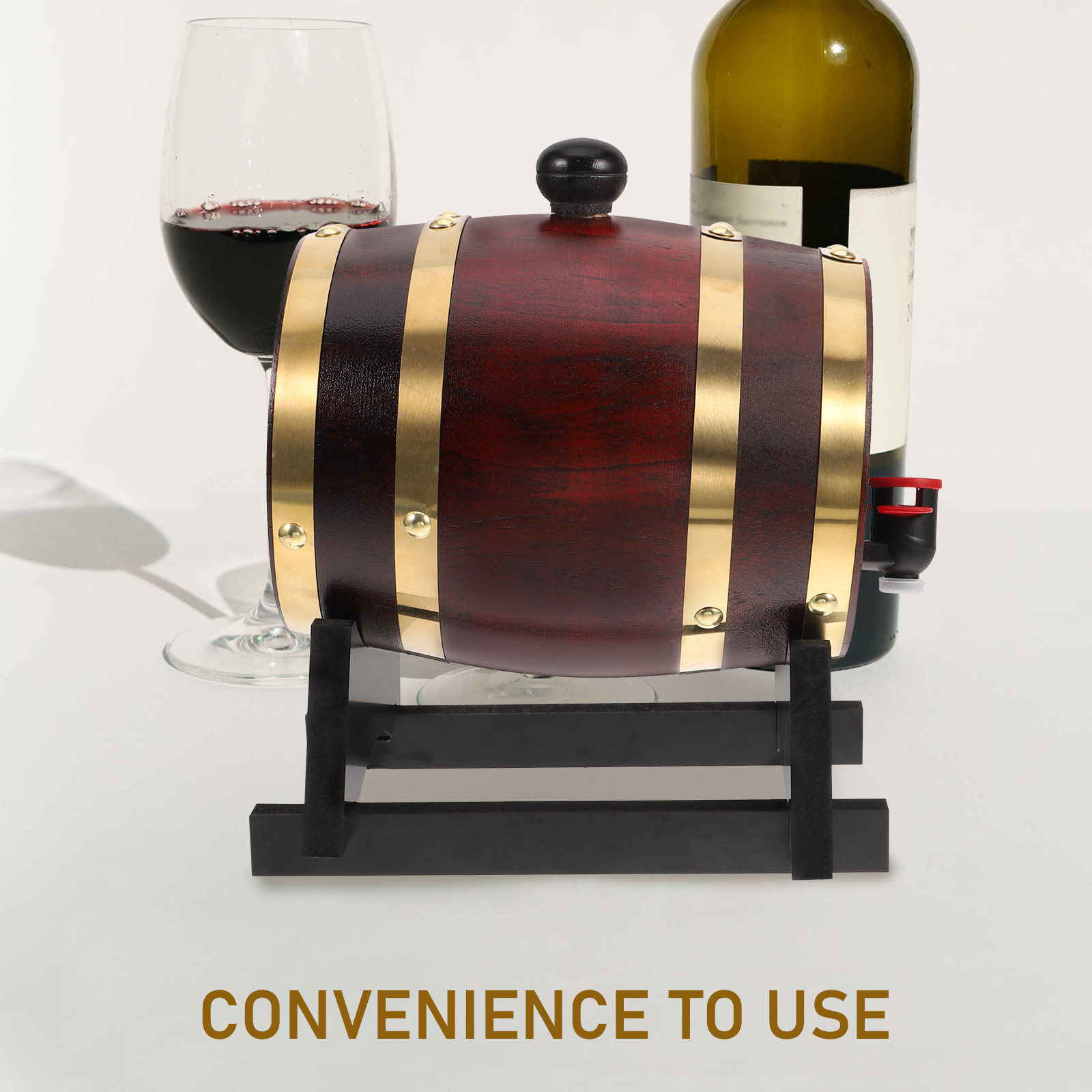 1Set Wood Wine Barrel 1L Red W - огляд і ціна Wine Beer The Whiskey