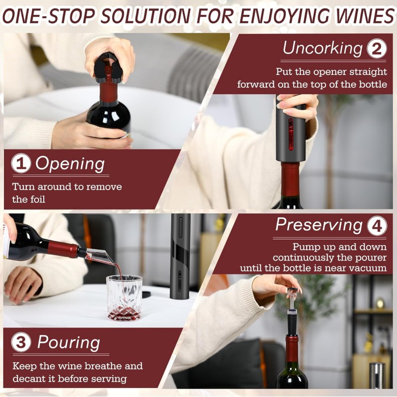 Rechargeable Multifunction Ele - огляд і ціна Wine Beer Opener