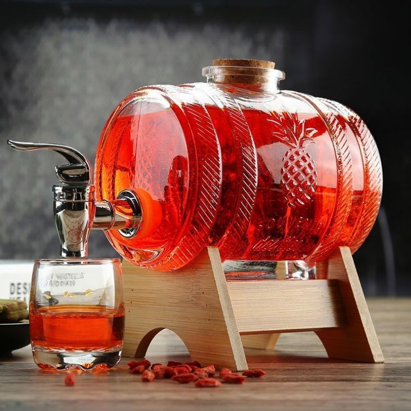 1L Glass Whiskey Barrel Wine B - огляд і ціна Wine Beer The Whiskey