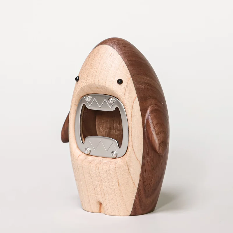 Creative Wooden Shark Ornament - огляд і ціна Wine Beer Opener
