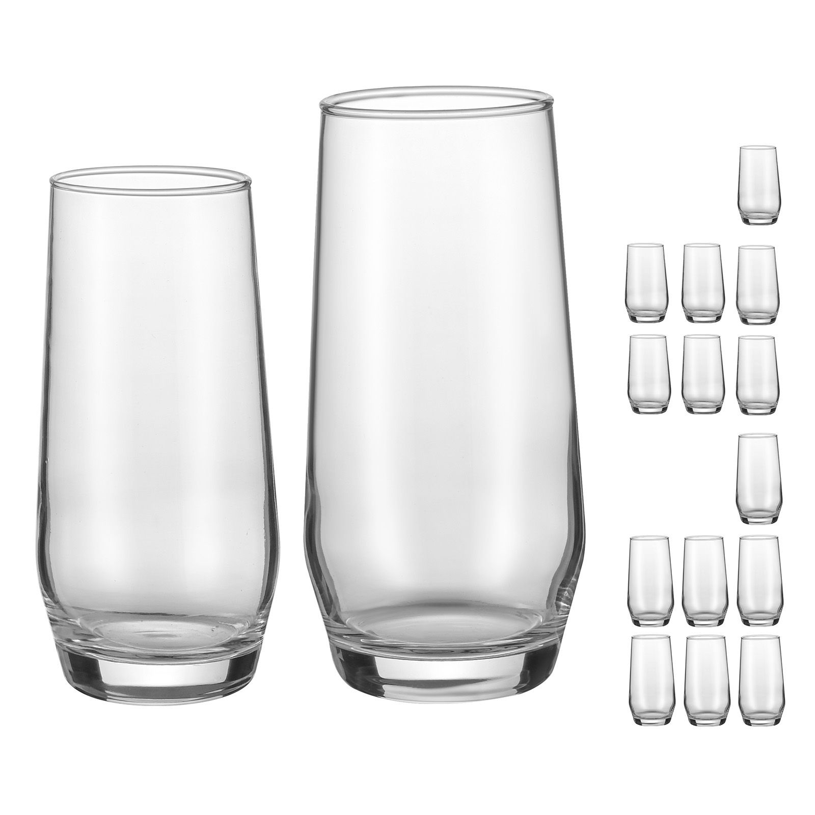 Drinking Glasses Set, 16-Piece - огляд і ціна Wine Beer Mixed Drinks